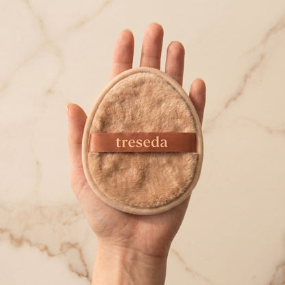 Detalle de la almohadilla facial reutilizable Treseda